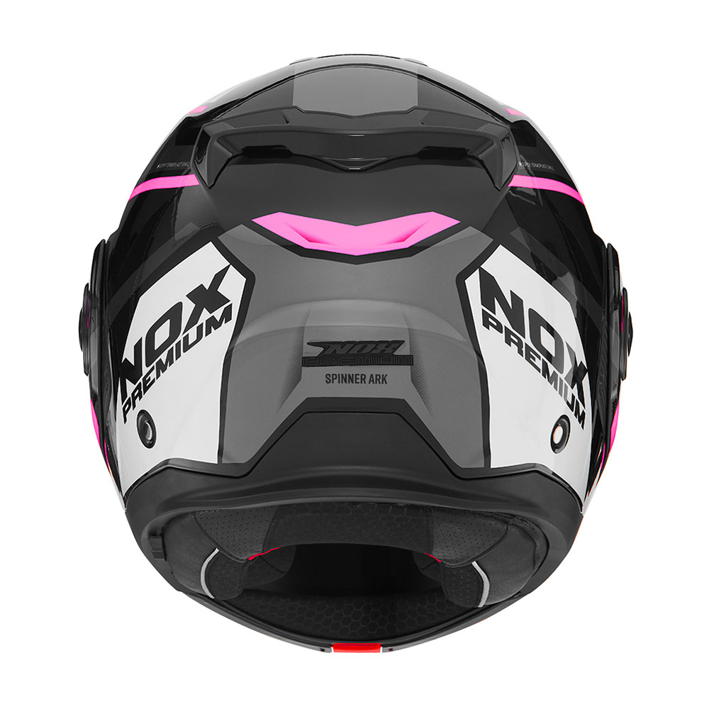 Kaciga NOX PREMIUM SPINNER ARK Flip Up sa naočarima rozo bela L