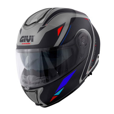 Kaciga GIVI Flip Up X26 SQUARE mat sivo crno plavo crvena