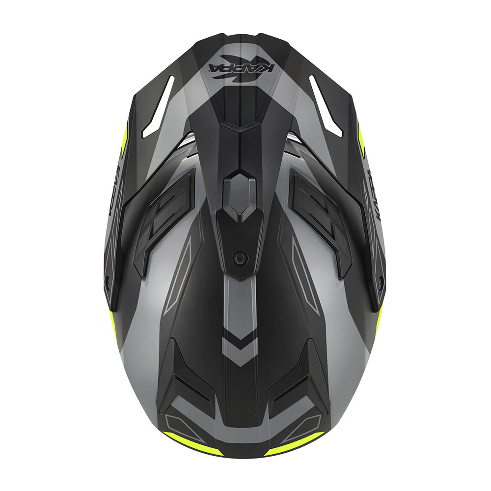 Kaciga Kappa Enduro KV33 WIZARD mat sivo crno žuta L