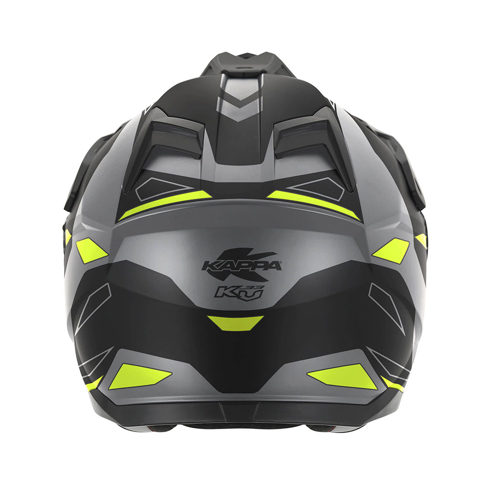 Kaciga Kappa Enduro KV33 WIZARD mat sivo crno žuta L