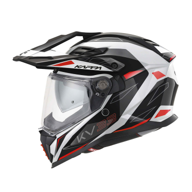 Kaciga Kappa Enduro KV33 WIZARD belo crno crvena