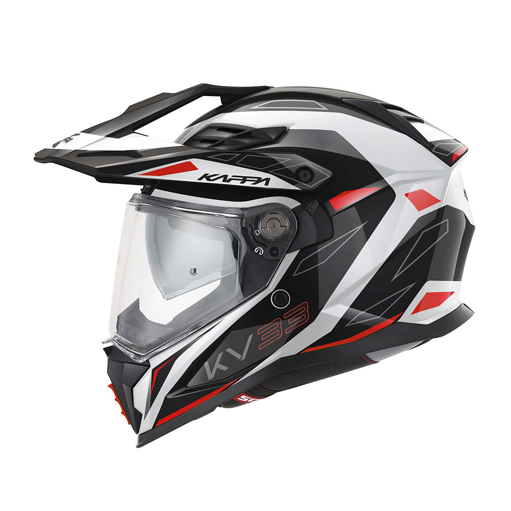 Kaciga Kappa Enduro KV33 WIZARD belo crno crvena L