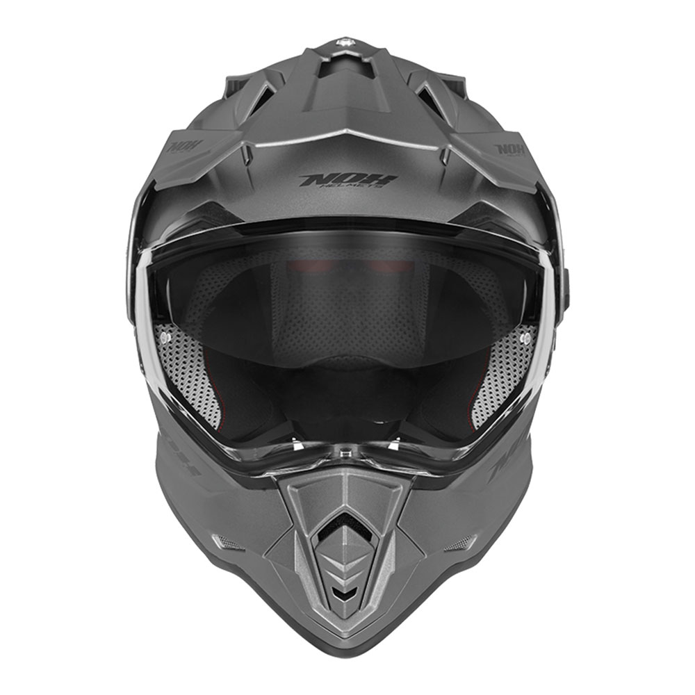 Kaciga NOX Enduro sa vizirom N312 TRAIL mat titanium 2XL