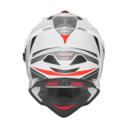 Kaciga NOX Enduro sa vizirom N312 TRACK crveno bela XL