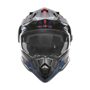 Kaciga NOX Enduro sa vizirom N312 TRACK crveno plava XL