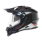 Kaciga NOX Enduro sa vizirom N312 TRACK crveno plava XL