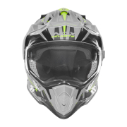 Kaciga NOX Enduro sa vizirom N312 TRACK žuto nardo siva 2XL