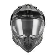 Kaciga NOX Enduro sa vizirom N312 TRACK mat crno srebrna 2XL