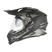 Kaciga NOX Enduro sa vizirom N312 TRACK mat crno srebrna 2XL