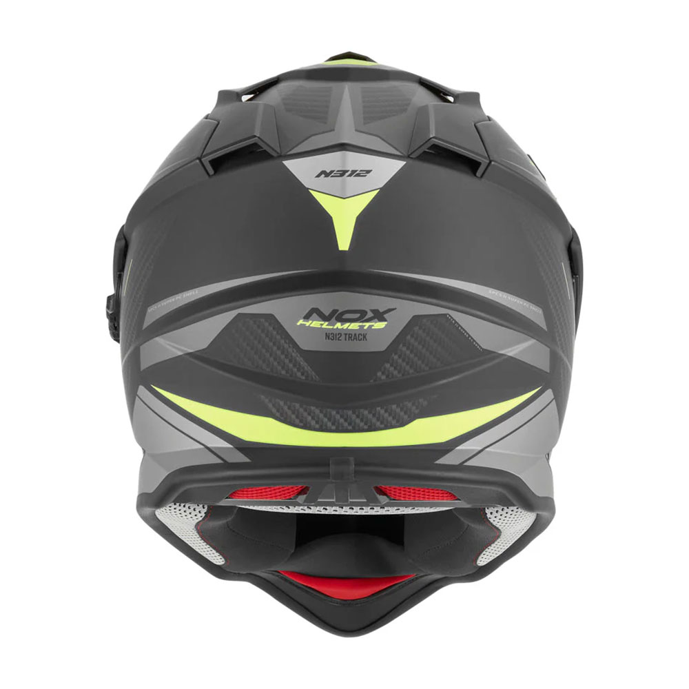 Kaciga NOX Enduro sa vizirom N312 TRACK žuto mat crna M