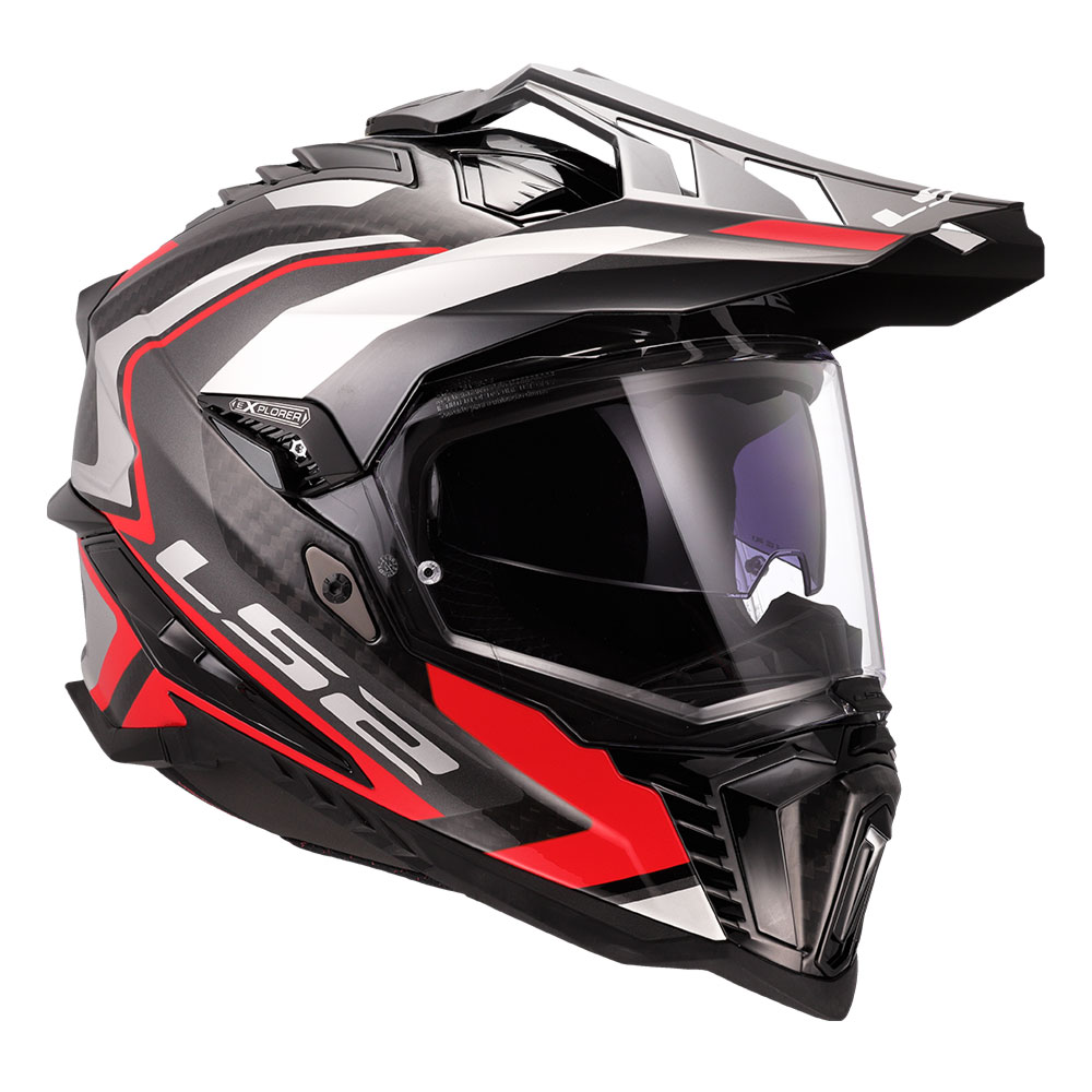 Kaciga LS2 Enduro MX701 EXPLORER CARBON FRONTIER II crvena XXL