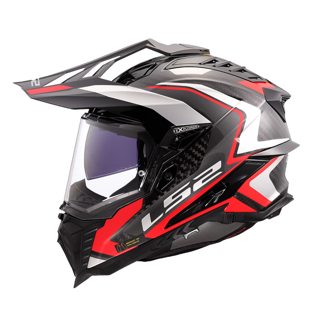 Kaciga LS2 Enduro MX701 EXPLORER CARBON FRONTIER II crvena XXL