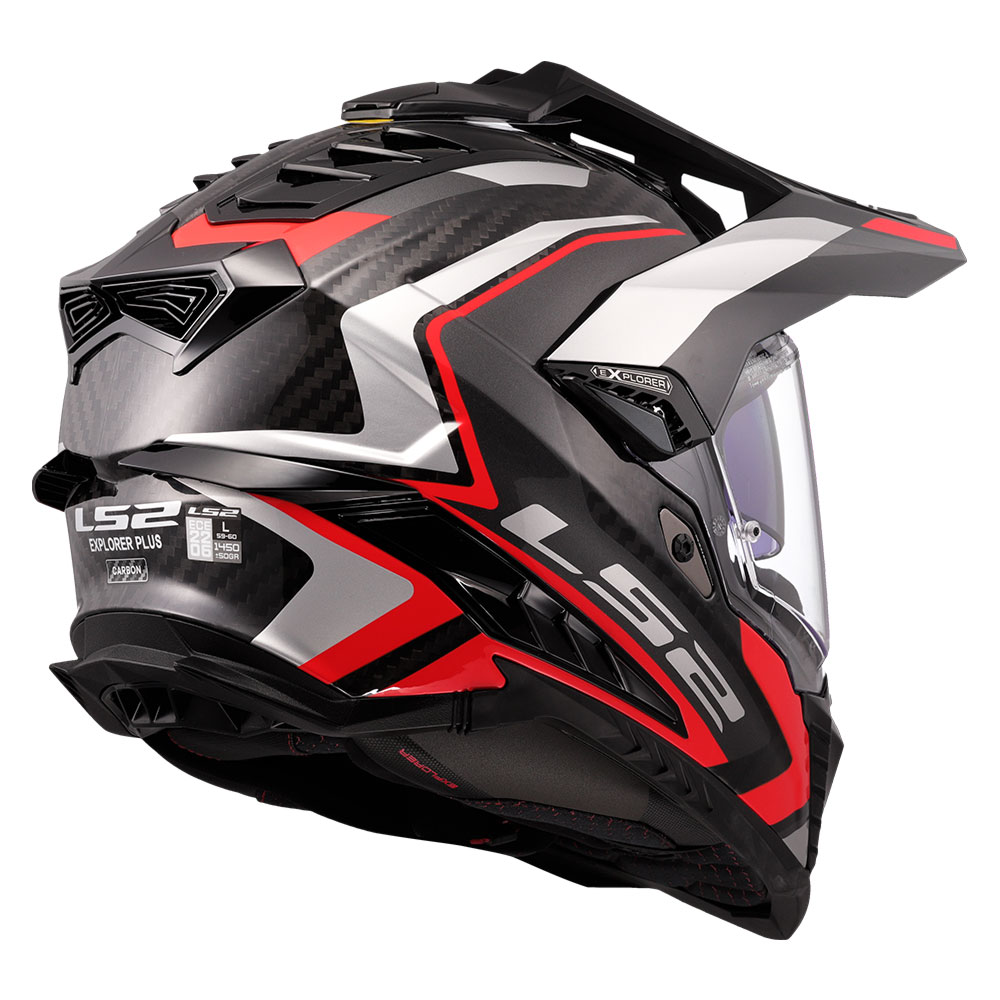 Kaciga LS2 Enduro MX701 EXPLORER CARBON FRONTIER II crvena XXL