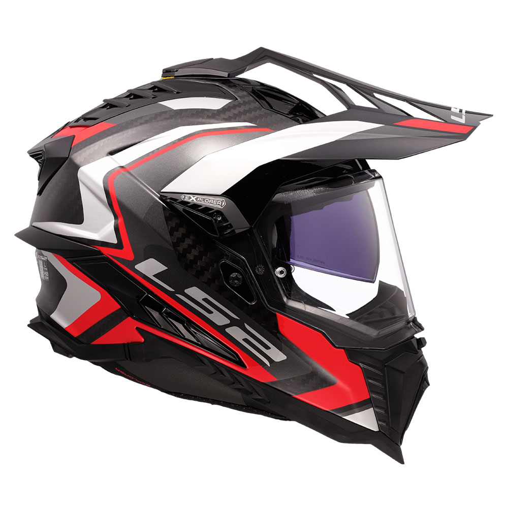 Kaciga LS2 Enduro MX701 EXPLORER CARBON FRONTIER II crvena XXL