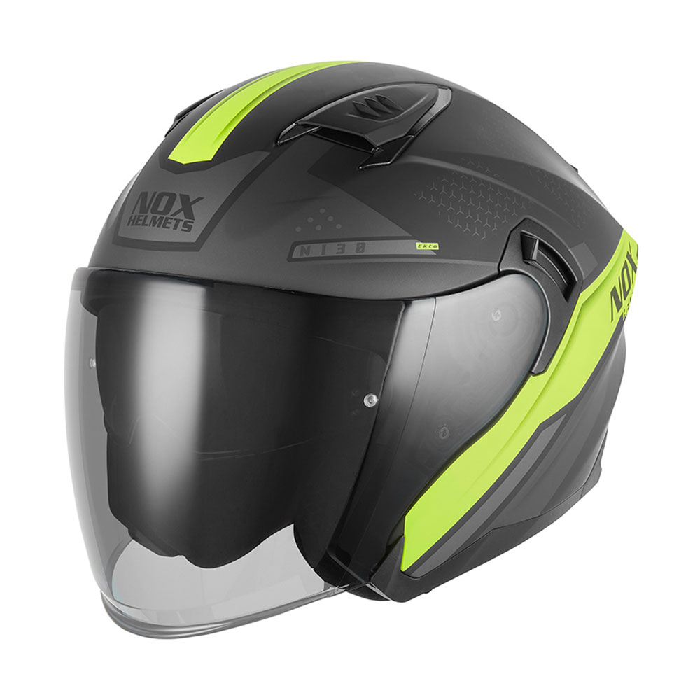 Kaciga NOX Jet N130 EKTO mat crno žuta M