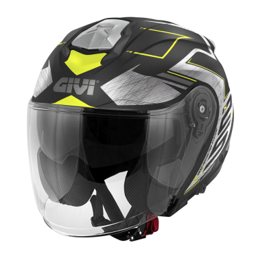 Kaciga jet GIVI X25 TRACE mat crno titanium žuta