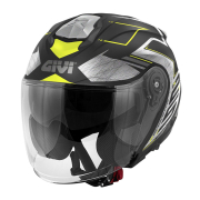 Kaciga jet GIVI X25 TRACE mat crno titanium žuta XL