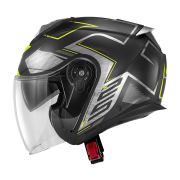 Kaciga jet GIVI X25 TRACE mat crno titanium žuta XL