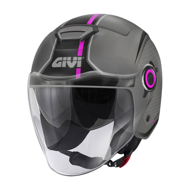Kaciga jet GIVI 12.5F TOUCH titanium roza M