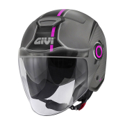 Kaciga jet GIVI 12.5F TOUCH titanium roza