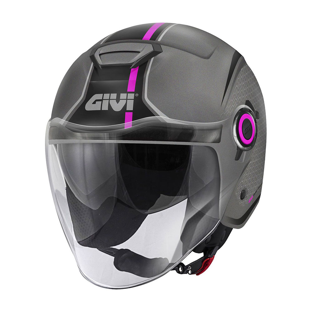 Kaciga jet GIVI 12.5F TOUCH titanium roza