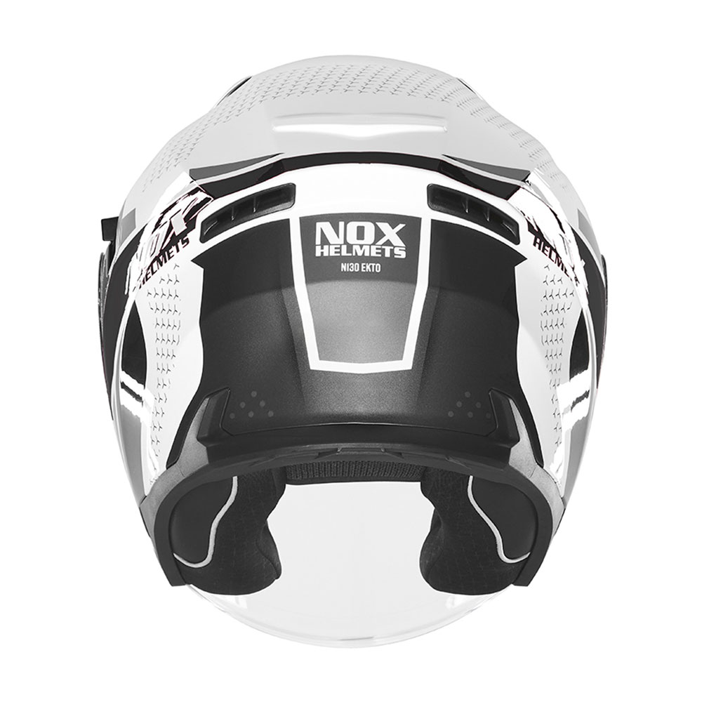 Kaciga NOX Jet N130 EKTO crno bela