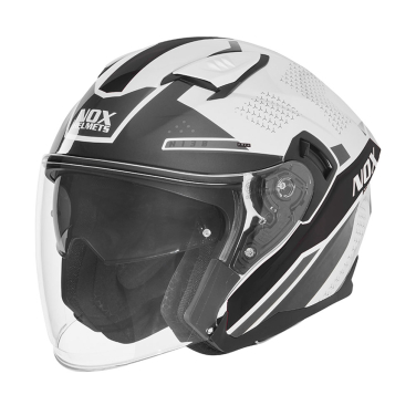 Kaciga NOX Jet N130 EKTO crno bela XL