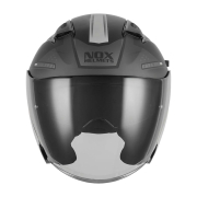 Kaciga NOX Jet N130 EKTO mat crno srebrna