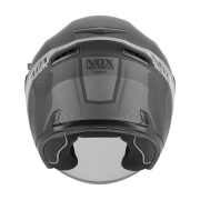 Kaciga NOX Jet N130 EKTO mat crno srebrna XL