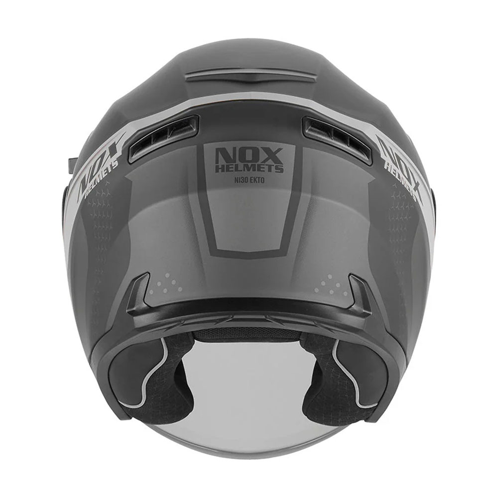 Kaciga NOX Jet N130 EKTO mat crno srebrna XL