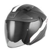 Kaciga NOX Jet N130 EKTO belo mat crna