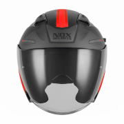 Kaciga NOX Jet N130 EKTO crveno mat crna XL