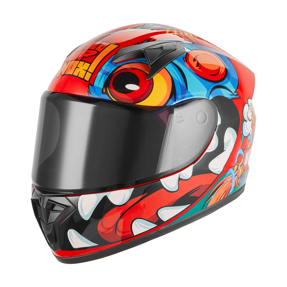 Kaciga NOX Full Face N731 SCRAPPY sjajno crvena dečija M