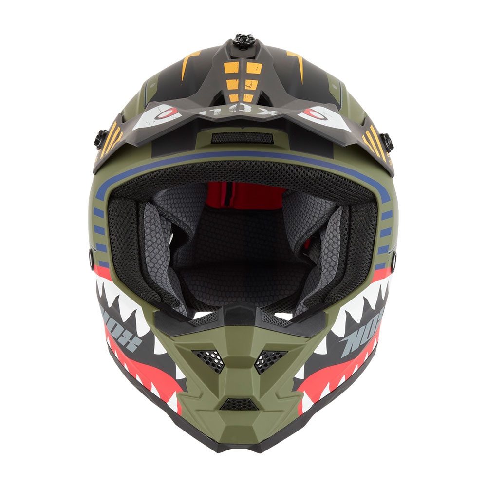 Kaciga NOX Cross N761 FIGHTER mat KHAKI dečija