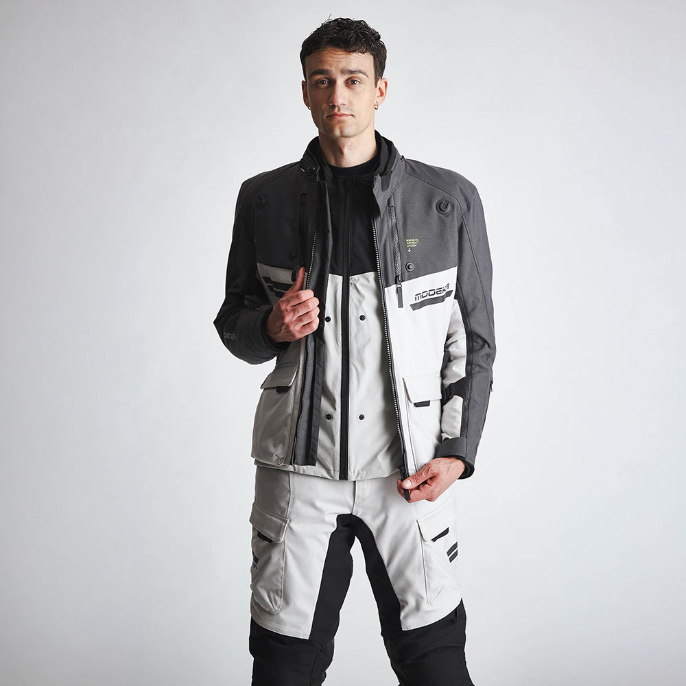 Jakna ATLAZ svetlo sivo crna MODEKA