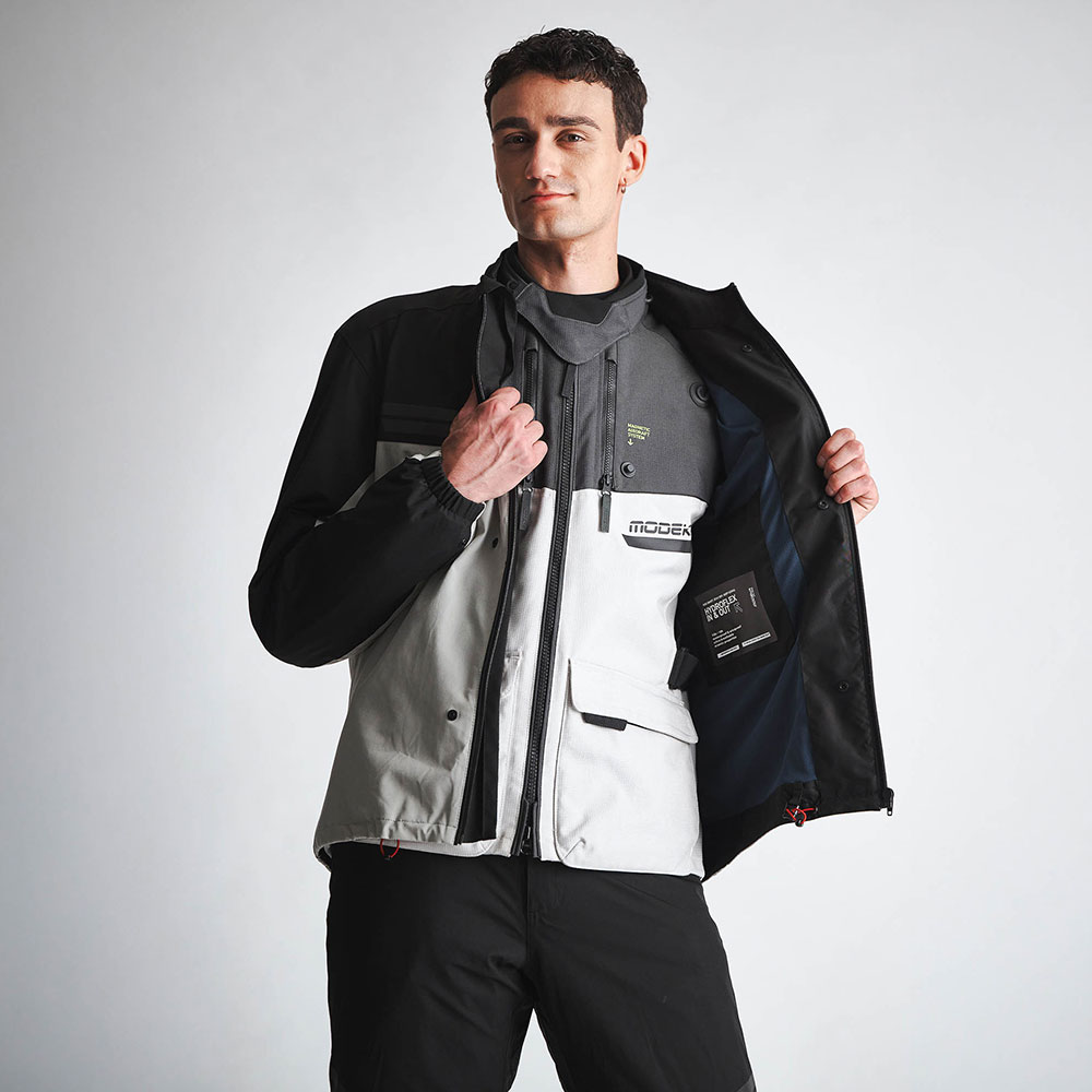 Jakna ATLAZ svetlo sivo crna MODEKA