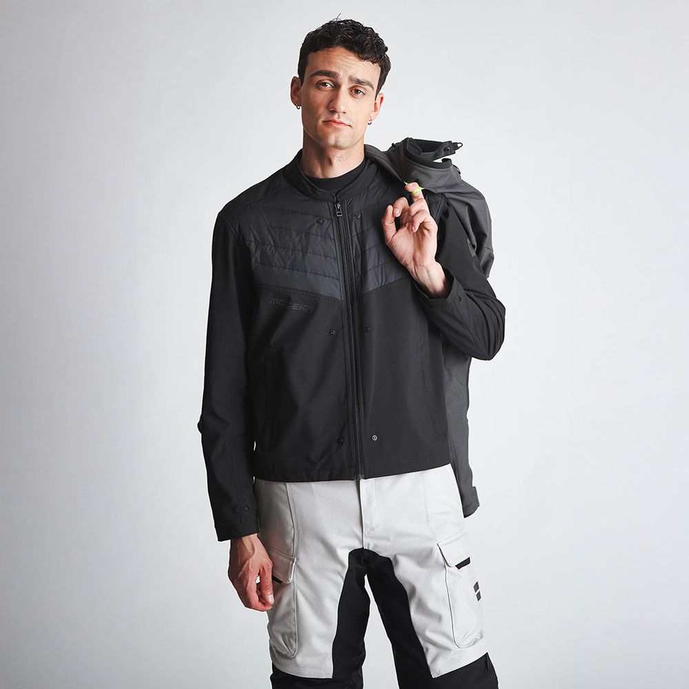 Jakna ATLAZ svetlo sivo crna MODEKA