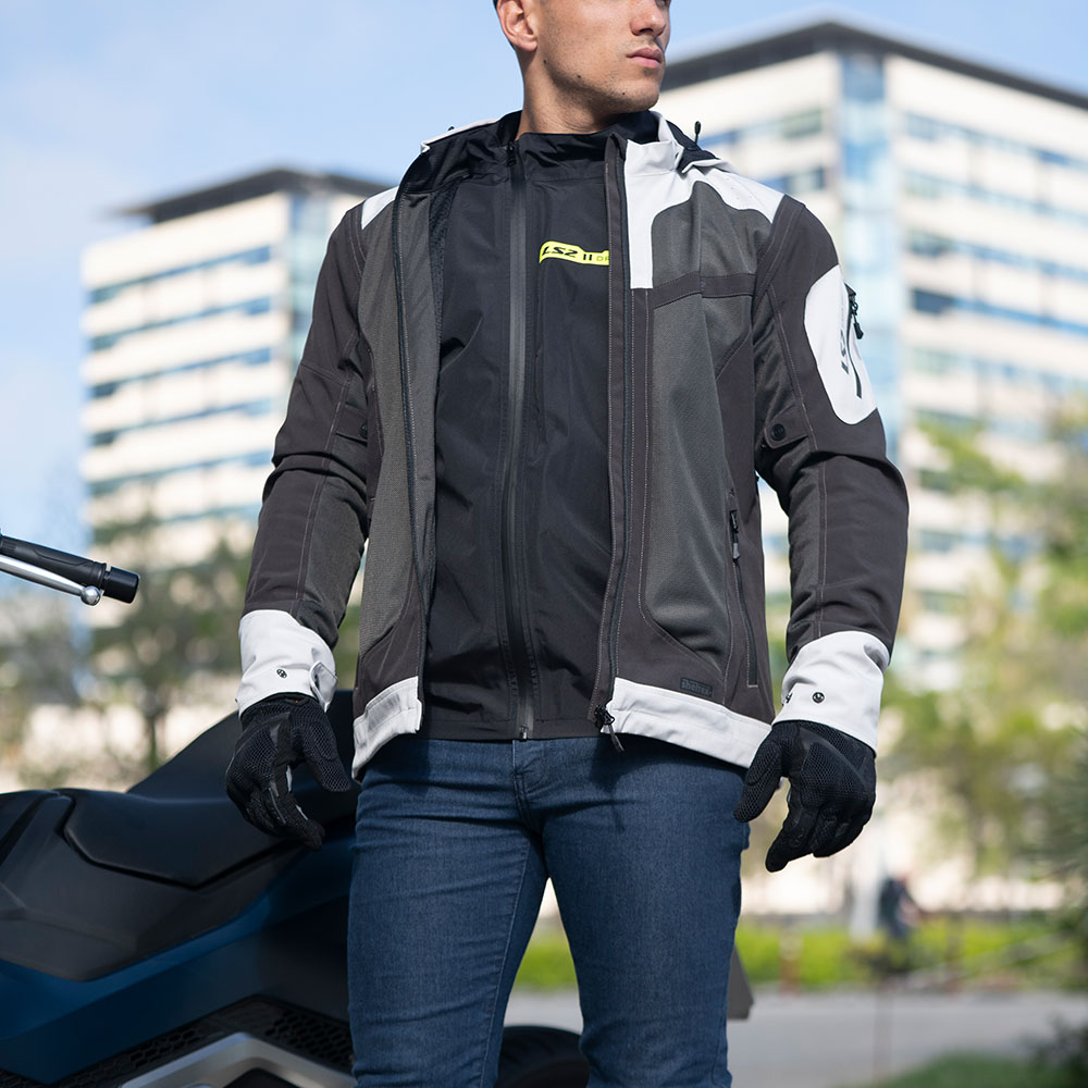 Jakna LS2 BOLTON AIR muška sivo bela XL