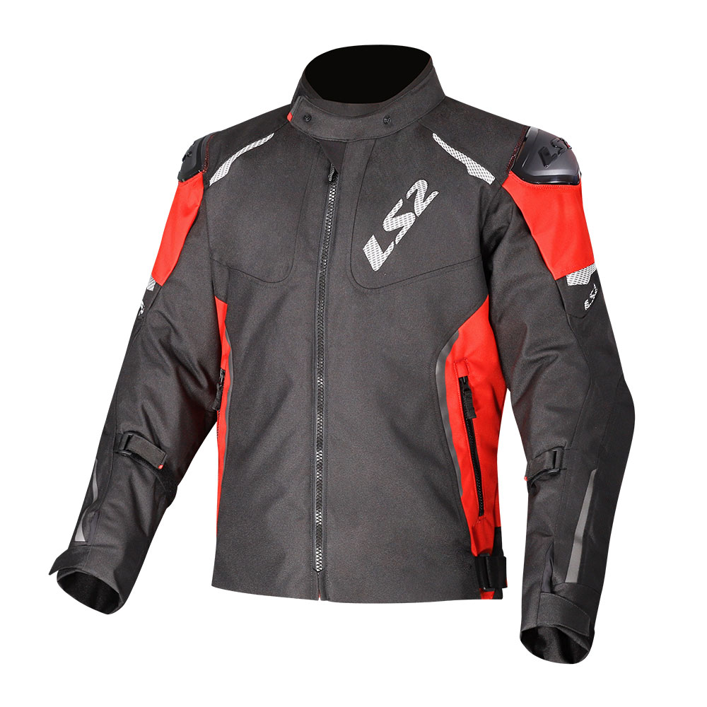 Jakna LS2 ZOOM muška crno crvena 4XL