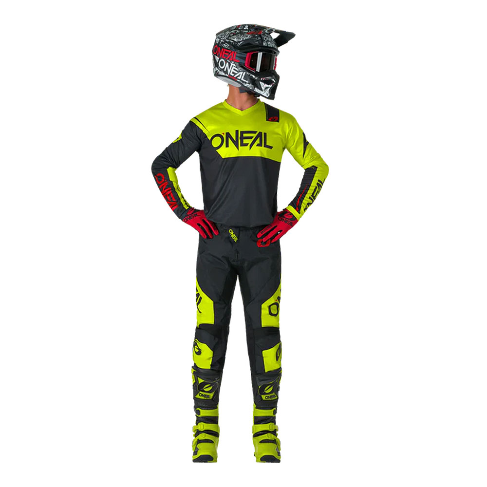 Pantalone Motocross O NEAL ELEMENT RACEWEAR crno žute 36/52