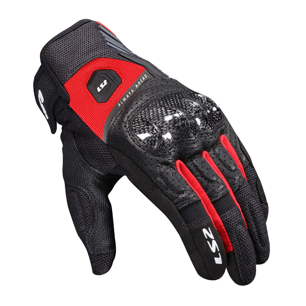 Rukavice LS2 ATOM muške crno crvene XL