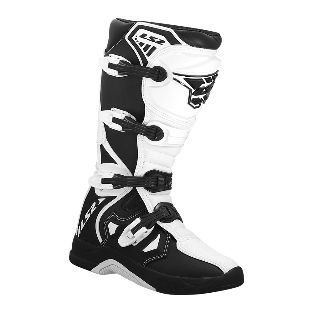 Motocross čizme LS2 RAPTOR muške crno bele 42