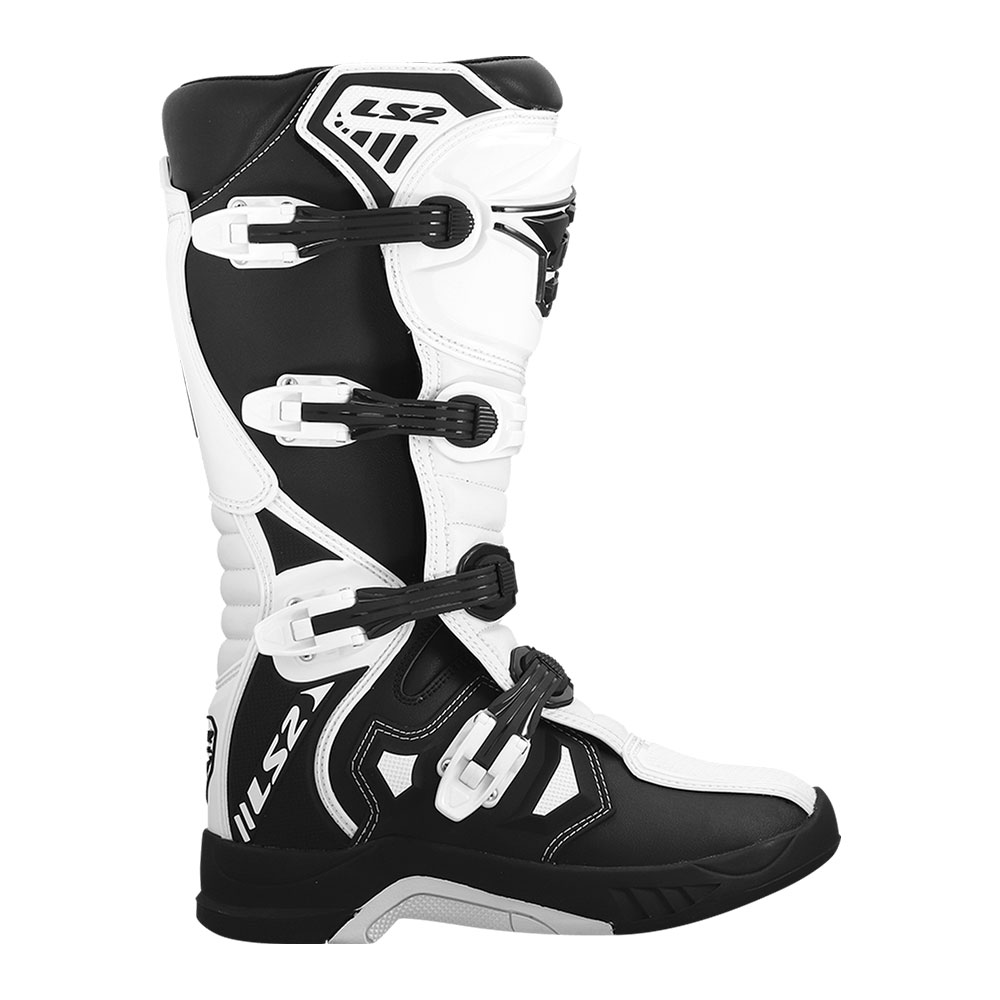 Motocross čizme LS2 RAPTOR muške crno bele 44