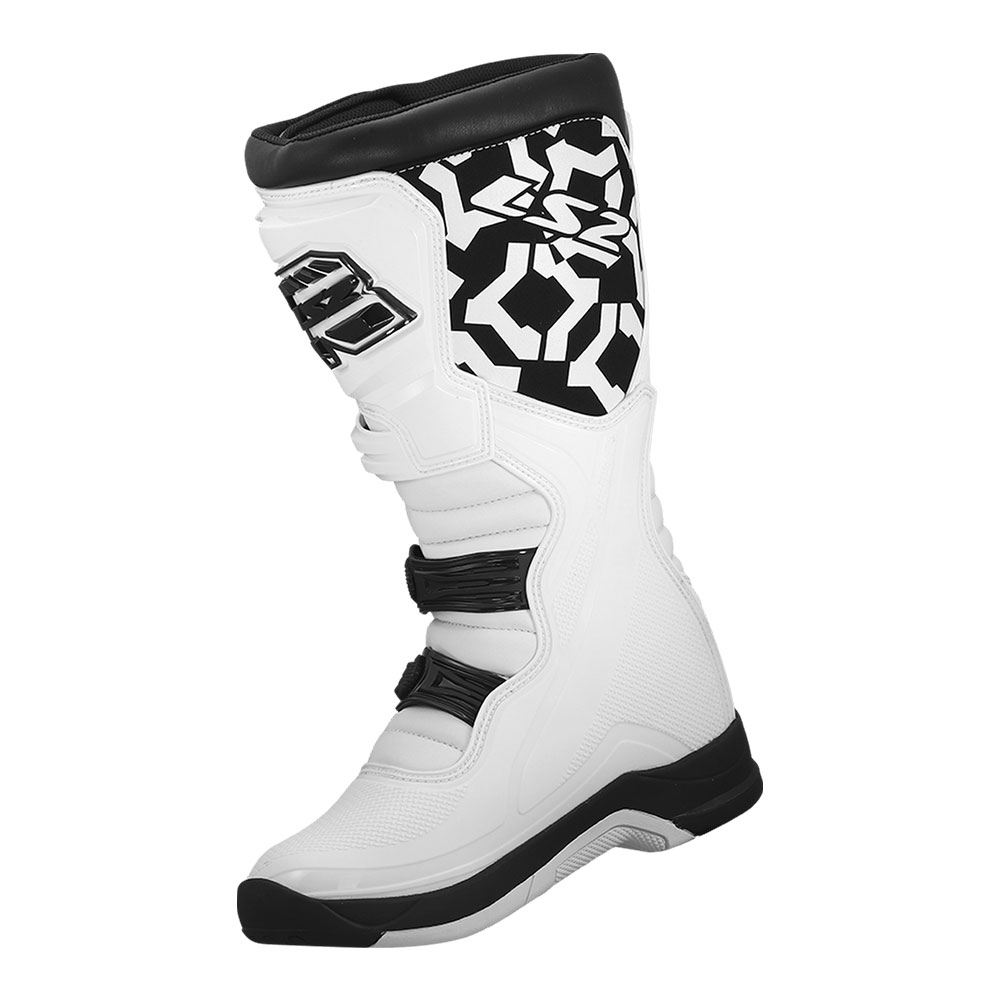 Motocross čizme LS2 RAPTOR muške crno bele 44