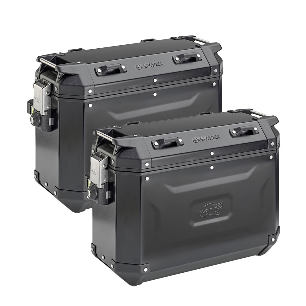 Bočni koferi Kappa K'VOYAGER KVG37BPACK2 Alu crni Monokey 37L