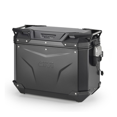 Bočni kofer GIVI TREKKER OUTBACK MONOKEY® CAM SIDE EVO SMART 44 BLACK LINE ALU crni levi 44L