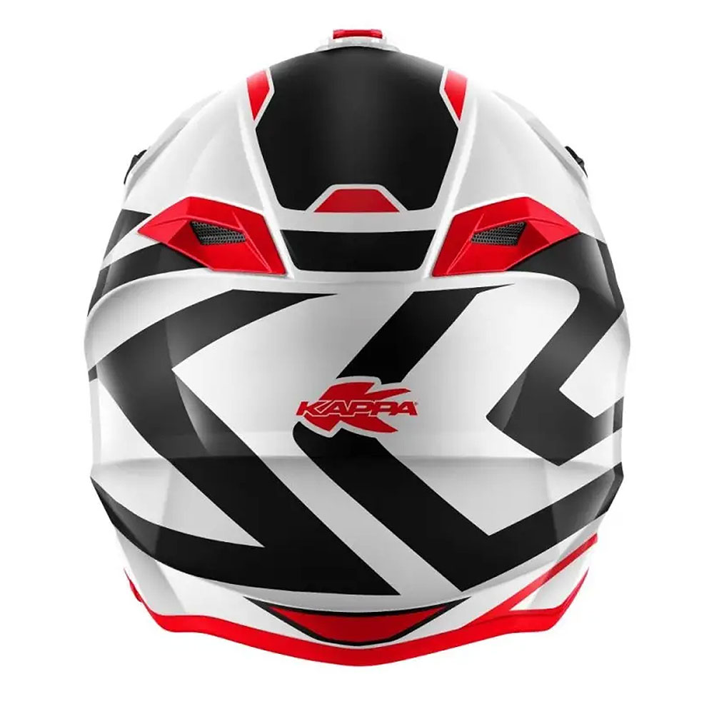 Kaciga Kappa Cross KV49R GREAT belo crno crvena XL