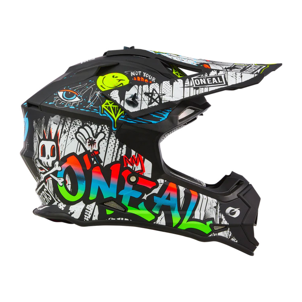 Kaciga ONEAL Cross 2SRS RANCID crno bela XL