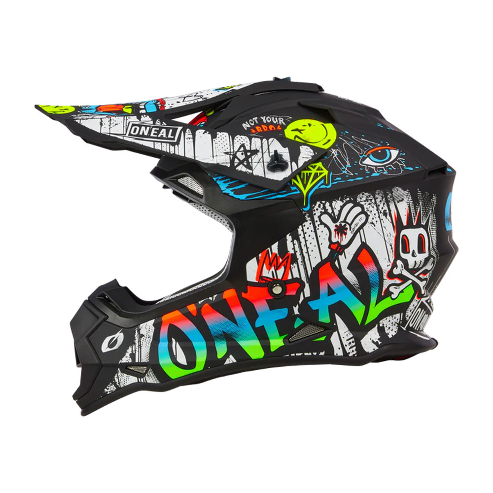 Kaciga ONEAL Cross 2SRS RANCID crno bela XL