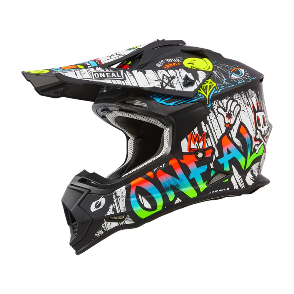 Kaciga ONEAL Cross 2SRS RANCID crno bela XL